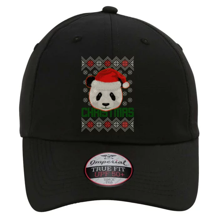 Cute Santa Panda Ugly Christmas Sweater The Original Performance Cap