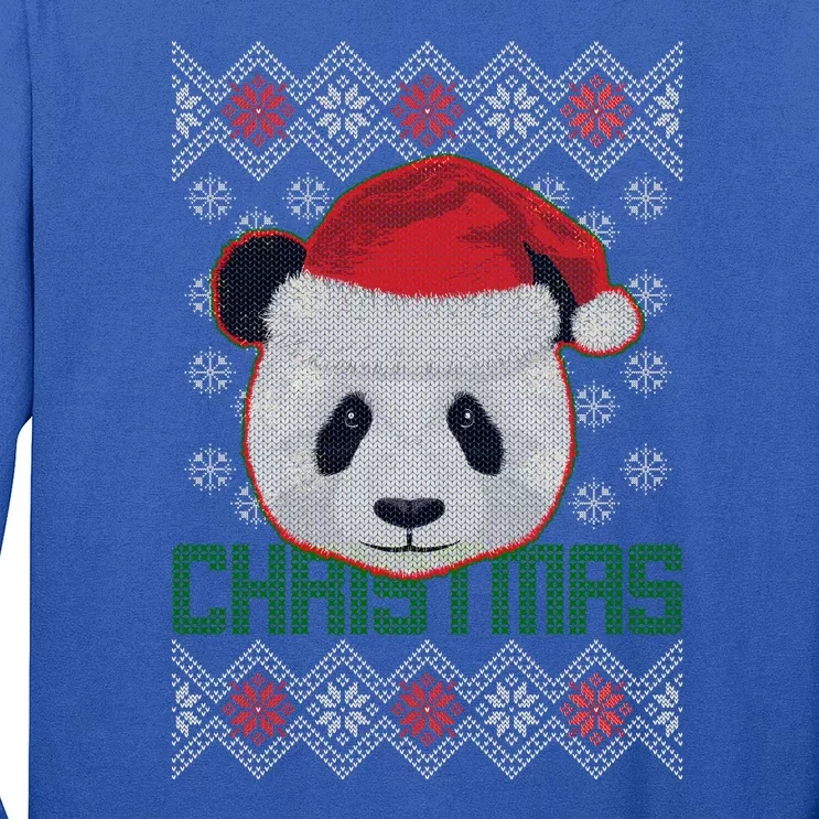 Cute Santa Panda Ugly Christmas Sweater Long Sleeve Shirt