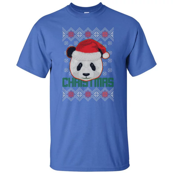 Cute Santa Panda Ugly Christmas Sweater Tall T-Shirt