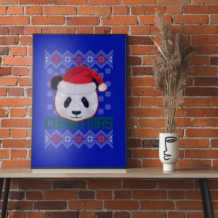 Cute Santa Panda Ugly Christmas Sweater Poster