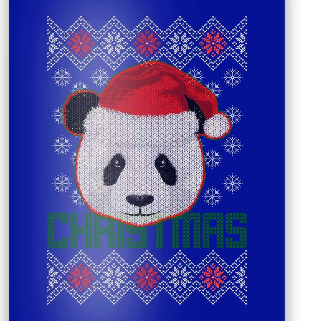 Cute Santa Panda Ugly Christmas Sweater Poster