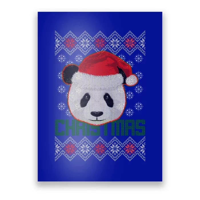 Cute Santa Panda Ugly Christmas Sweater Poster