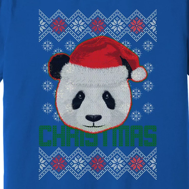 Cute Santa Panda Ugly Christmas Sweater Premium T-Shirt