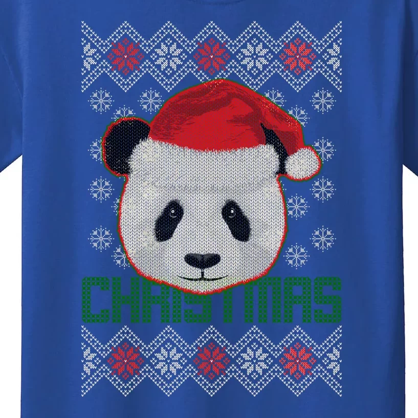 Cute Santa Panda Ugly Christmas Sweater Kids T-Shirt