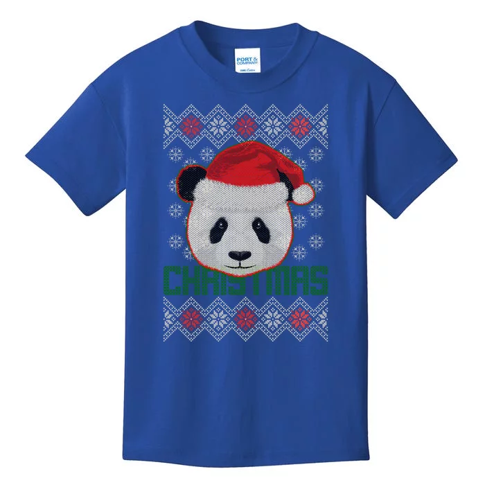 Cute Santa Panda Ugly Christmas Sweater Kids T-Shirt