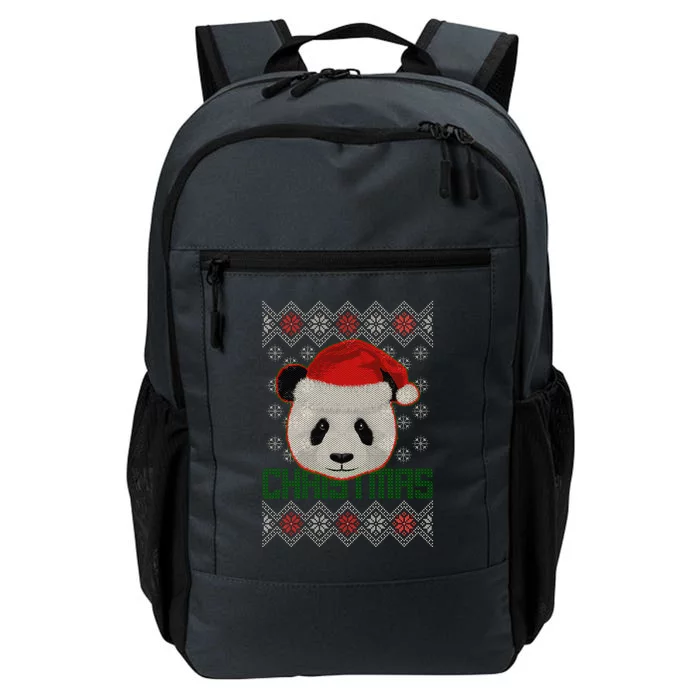 Cute Santa Panda Ugly Christmas Sweater Daily Commute Backpack