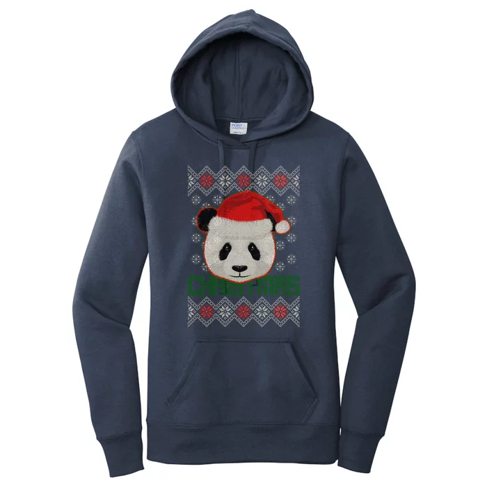 Cute Santa Panda Ugly Christmas Sweater Women's Pullover Hoodie