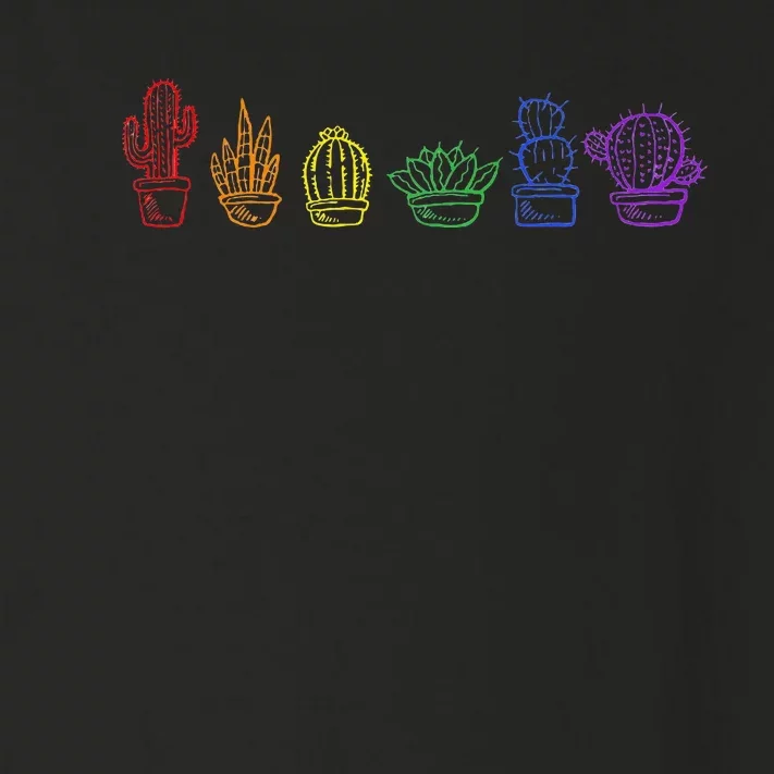 Cactus Succulent Pride Rainbow Plant Lover Subtle Lgbt Gay Toddler Long Sleeve Shirt