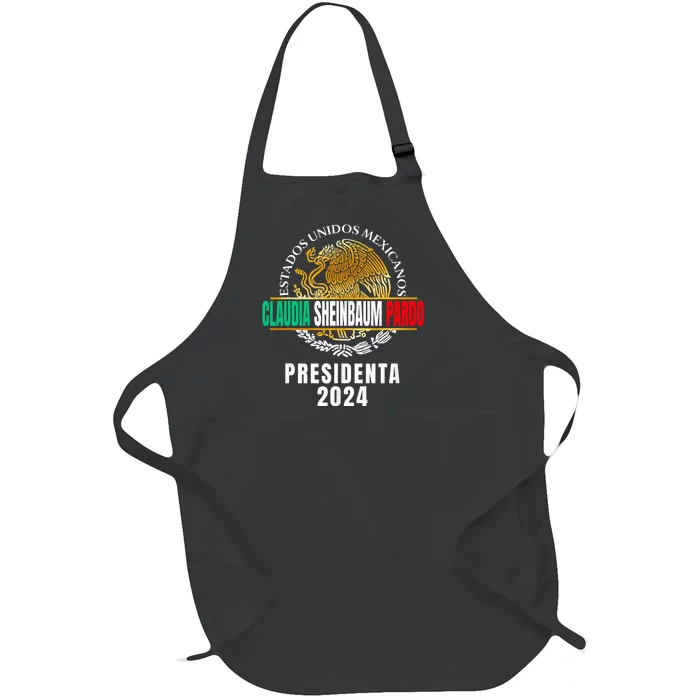 Claudia Sheinbaum Pardo Presidenta De Mexico 2024 Full-Length Apron With Pocket