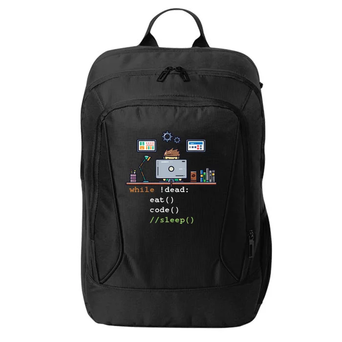 Computer Science Python Programmer Eat Code Sleep City Backpack