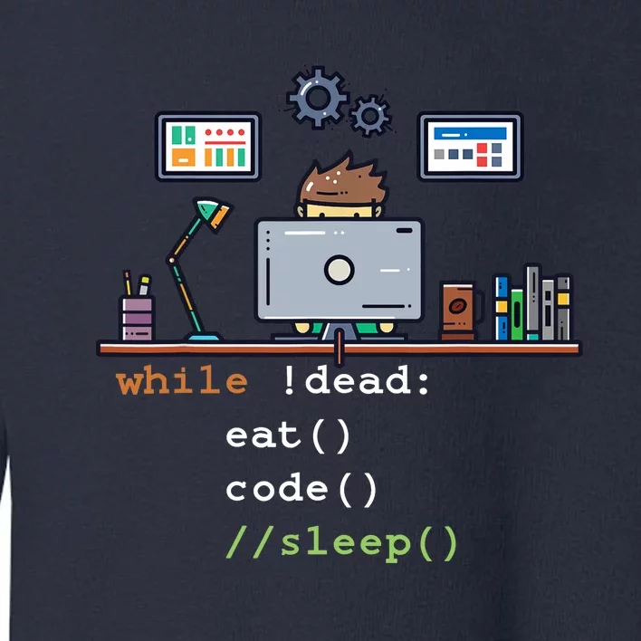 Computer Science Python Programmer Eat Code Sleep Toddler Sweatshirt