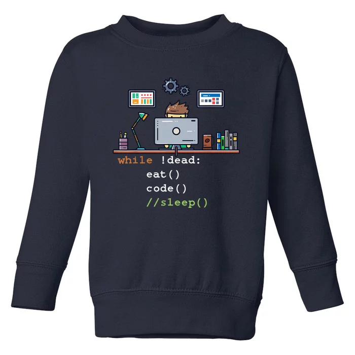 Computer Science Python Programmer Eat Code Sleep Toddler Sweatshirt