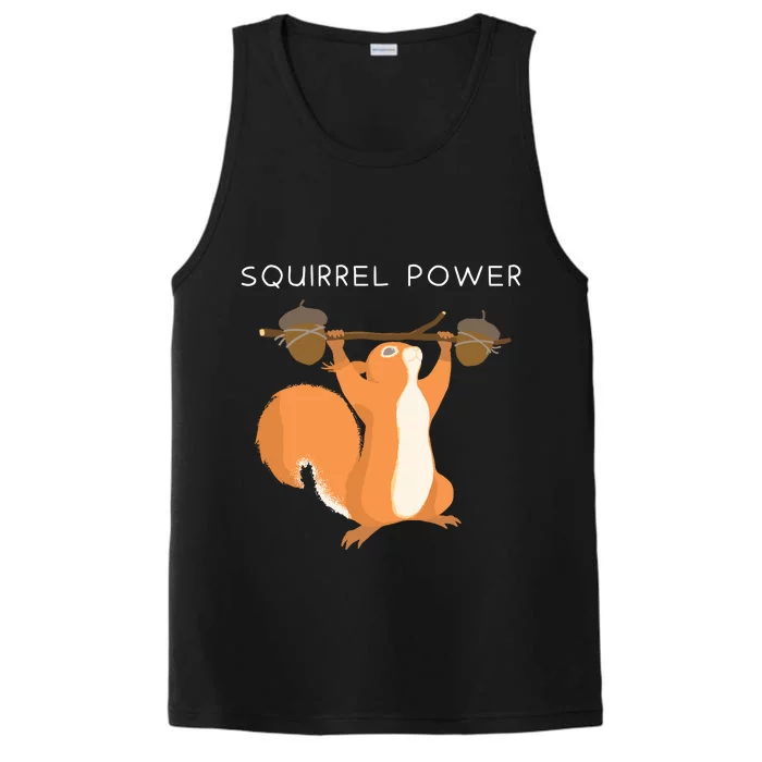 Cute Squirrel Power Performance Tank