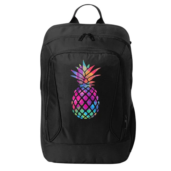 Colorful Simple Pineapple City Backpack