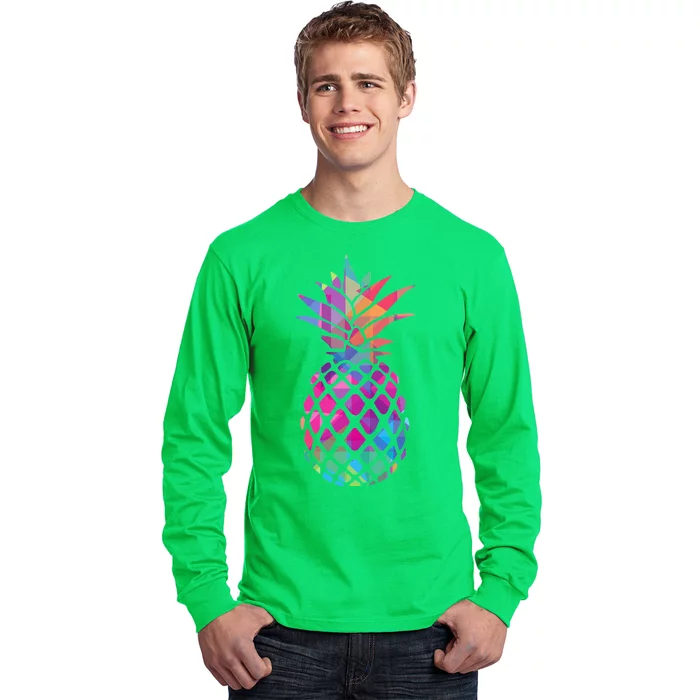 Colorful Simple Pineapple Long Sleeve Shirt