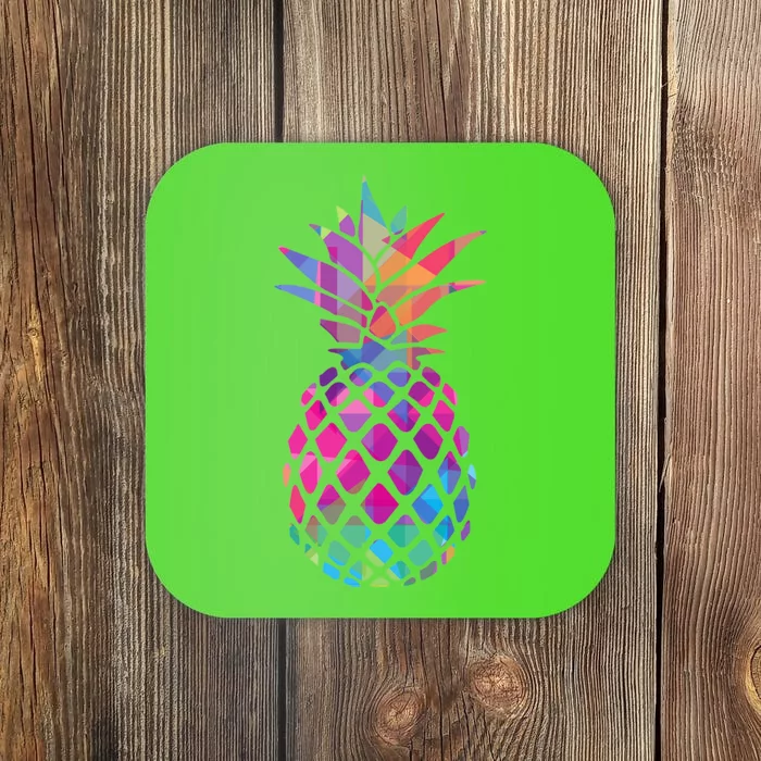 Colorful Simple Pineapple Coaster