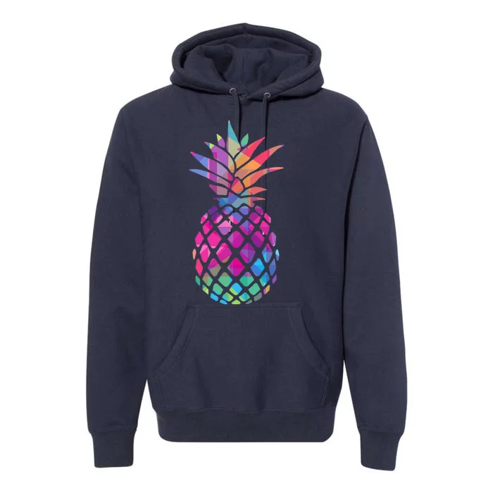 Colorful Simple Pineapple Premium Hoodie