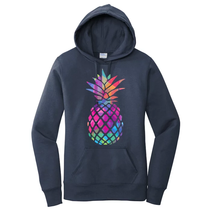 Colorful Simple Pineapple Women's Pullover Hoodie