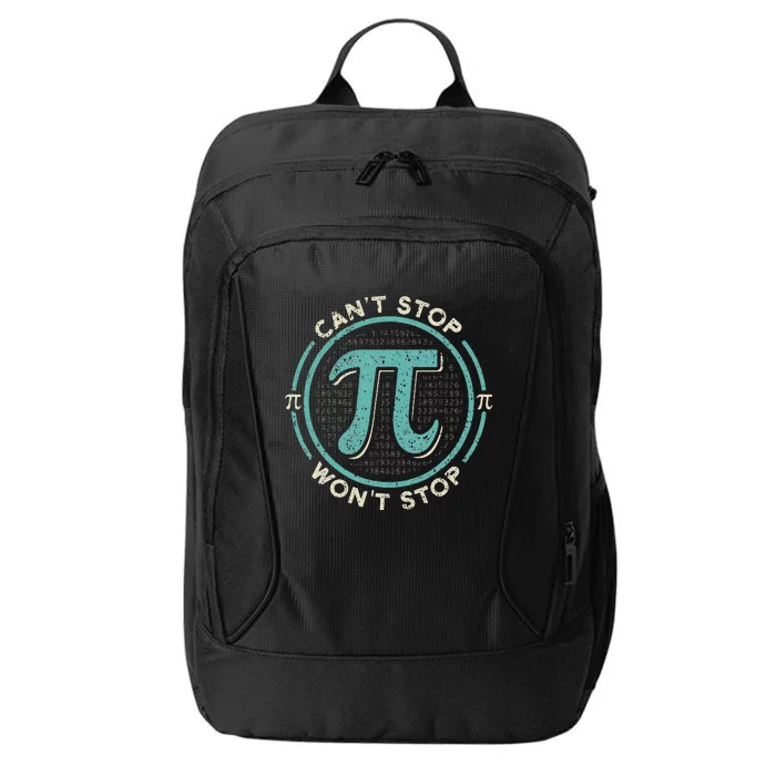 Can't Stop Pi Won't Stop Math Pi Day Funny Maths Club City Backpack