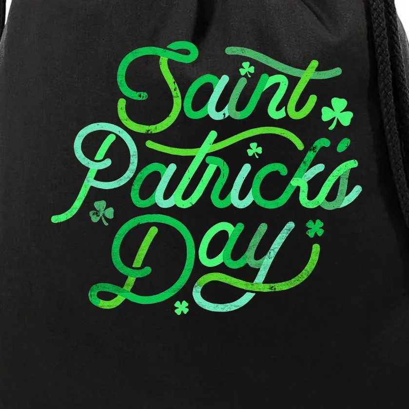 Cute Saint Patrick's Day Shamrock Irish Culture Drawstring Bag