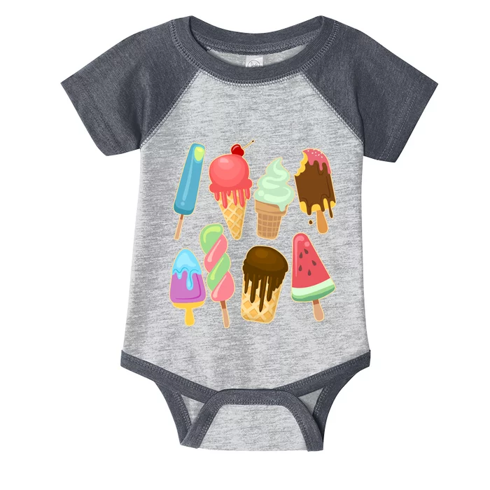 Cute Summer Popsicles And Ice Cream Infant Baby Jersey Bodysuit