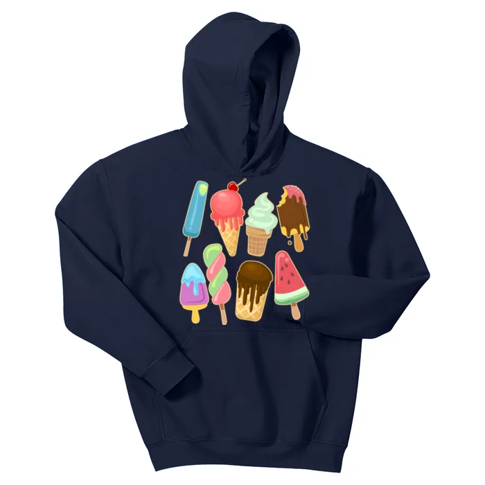 Cute Summer Popsicles And Ice Cream Kids Hoodie