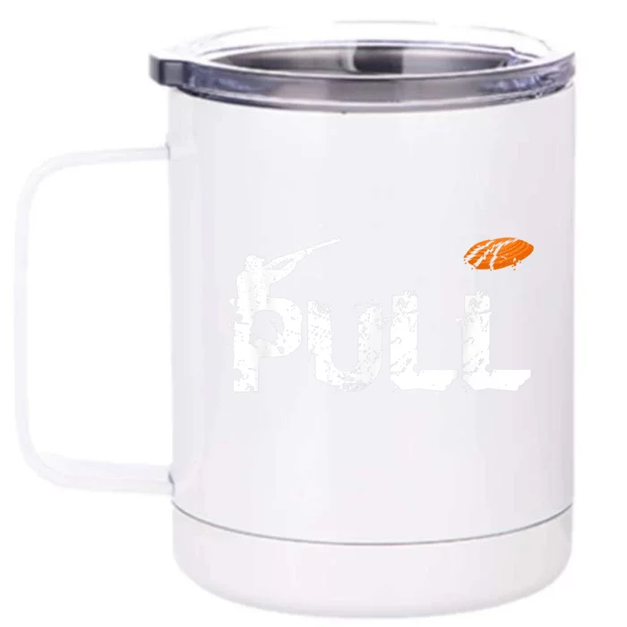 Clay Skeet Pigeon Shooting Pull Clay Bird Hunter Sports Front & Back 12oz Stainless Steel Tumbler Cup