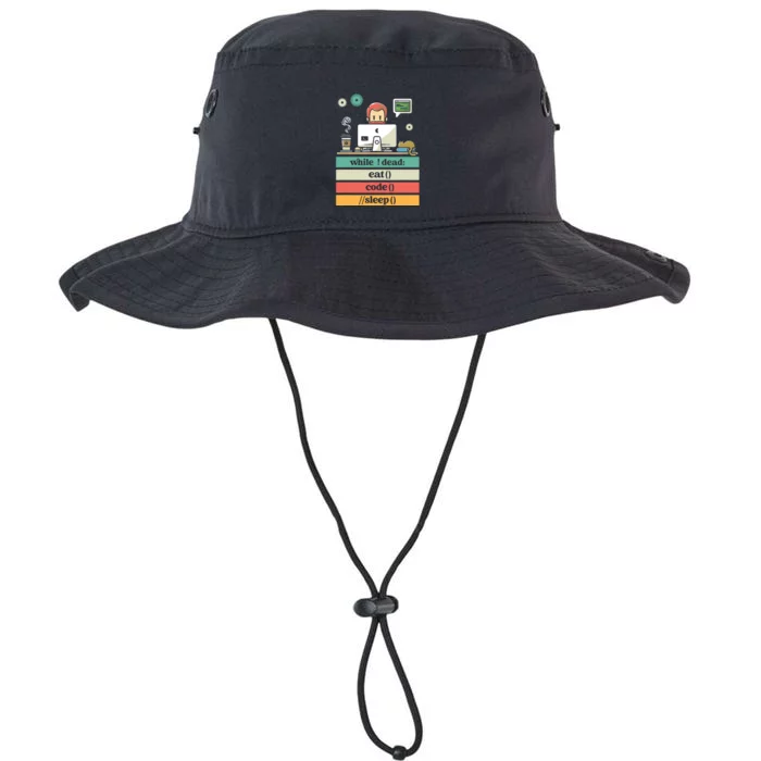 Computer Science Python Programmer Eat Code Sleep Coder Legacy Cool Fit Booney Bucket Hat