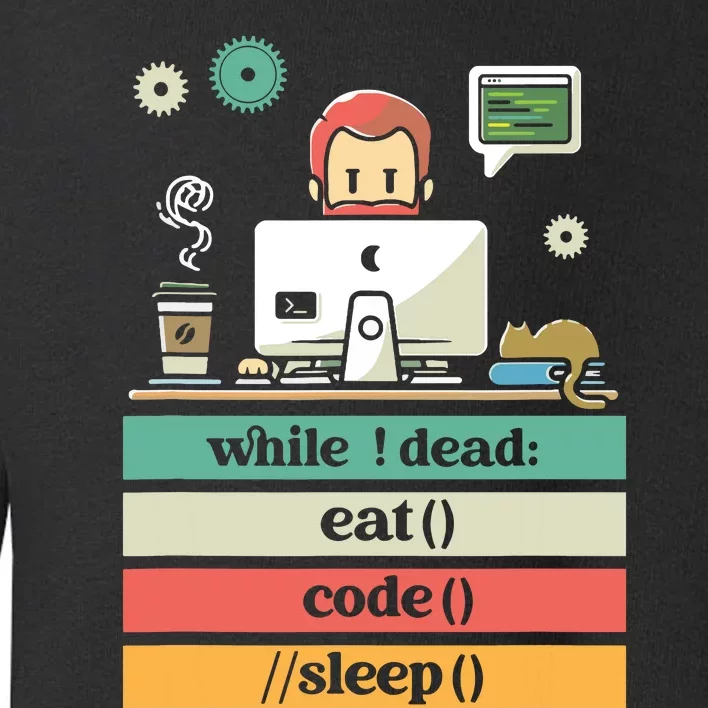 Computer Science Python Programmer Eat Code Sleep Coder Toddler Sweatshirt