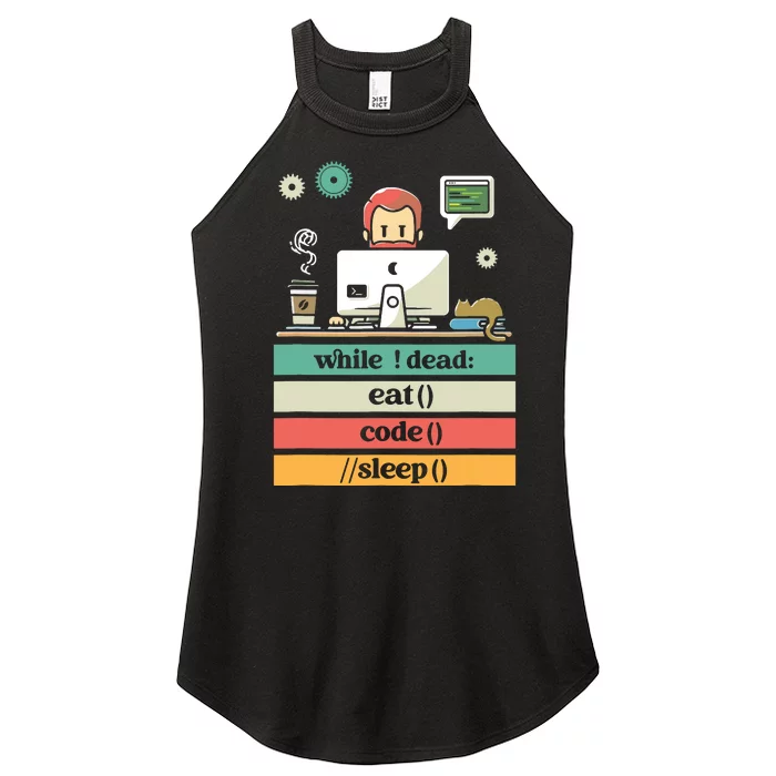 Computer Science Python Programmer Eat Code Sleep Coder Women’s Perfect Tri Rocker Tank