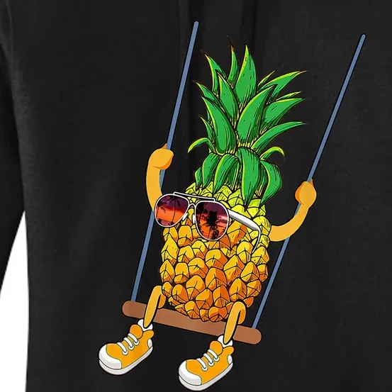 Cute Swinging Pineapple Swinger Women's Pullover Hoodie