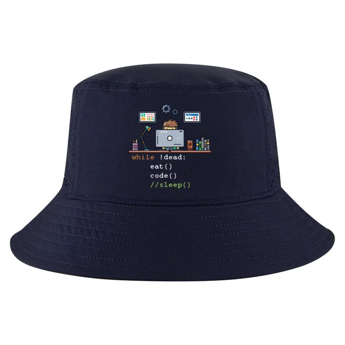 Computer Science Python Programmer Eat Code Sleep Cool Comfort Performance Bucket Hat