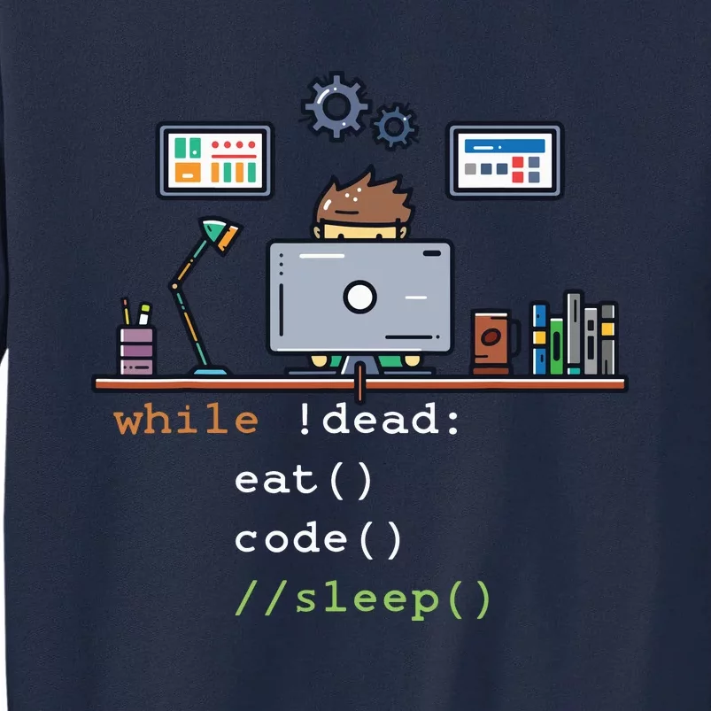 Computer Science Python Programmer Eat Code Sleep Tall Sweatshirt