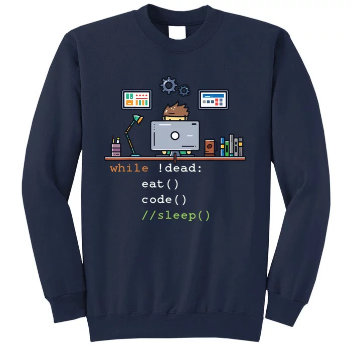 Computer Science Python Programmer Eat Code Sleep Tall Sweatshirt