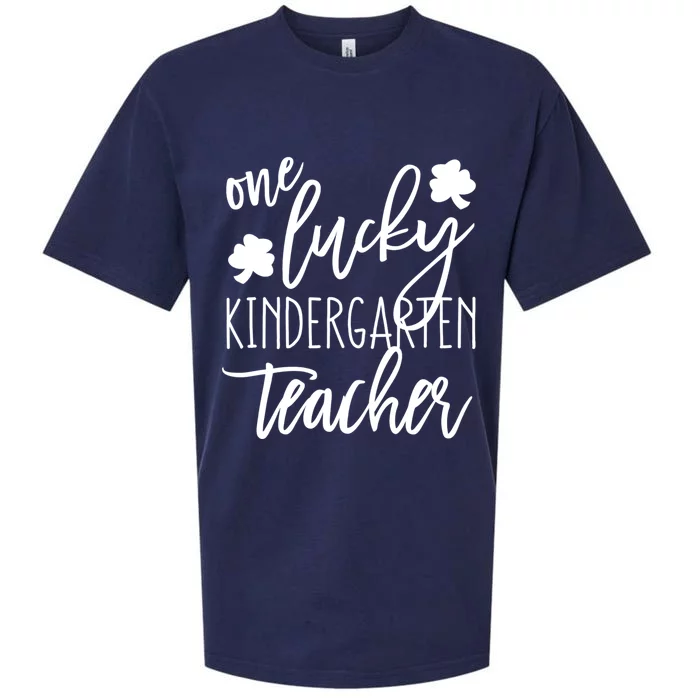 Cute St Patricks Day One Lucky Kindergarten Teacher Gift Sueded Cloud Jersey T-Shirt