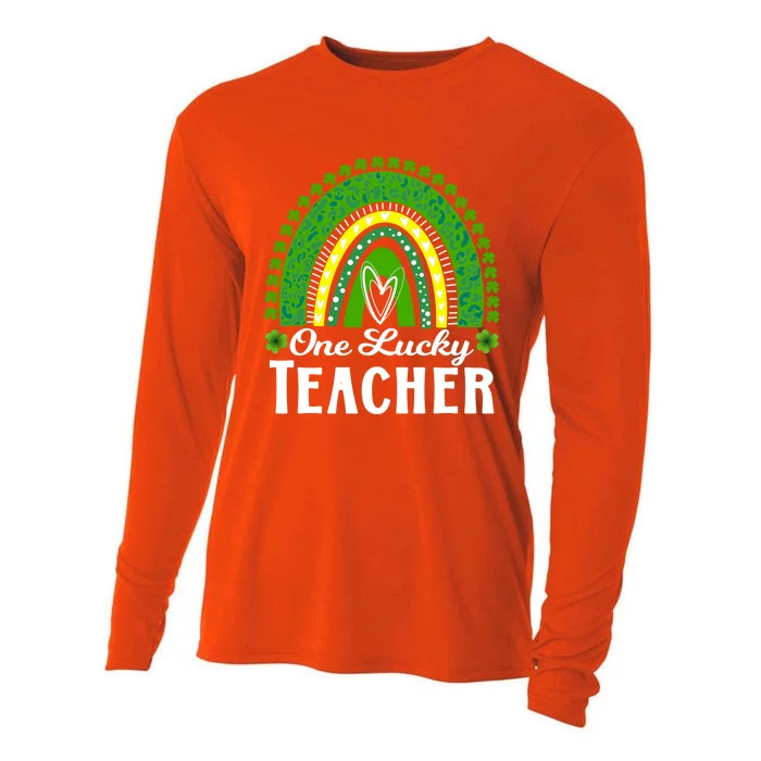 Cute St Patrick’s Teacher 1 Lucky Teacher St Patrick’s Day Gift Cooling Performance Long Sleeve Crew