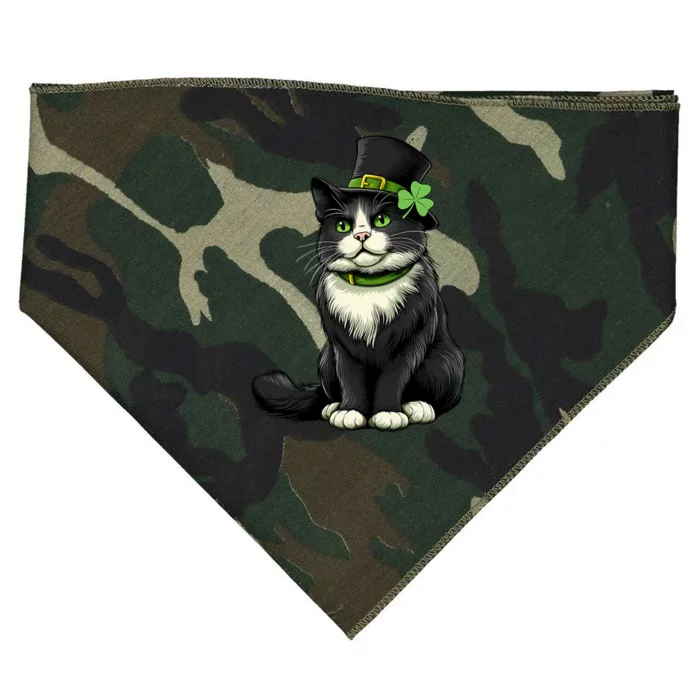 Cat St Patricks Day Shamrock Irish USA-Made Doggie Bandana