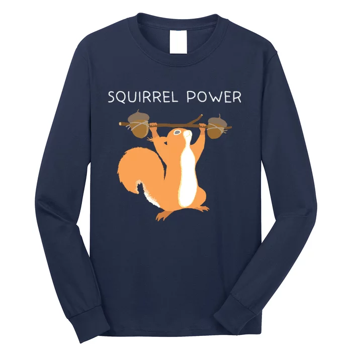 Cute Squirrel Power Long Sleeve Shirt