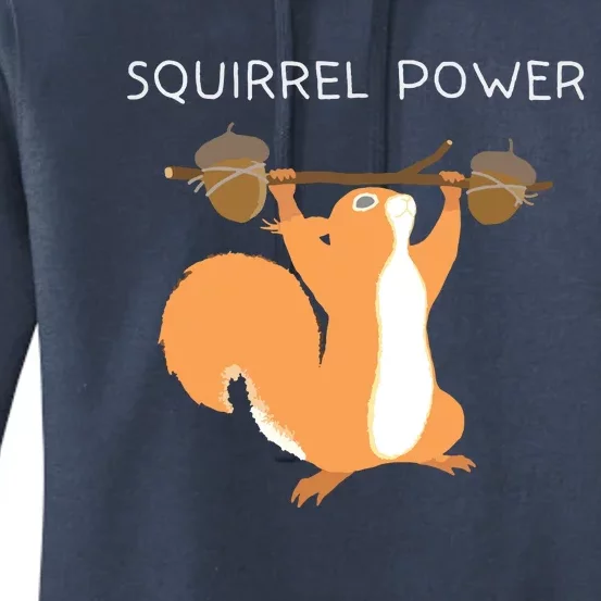 Cute Squirrel Power Women's Pullover Hoodie