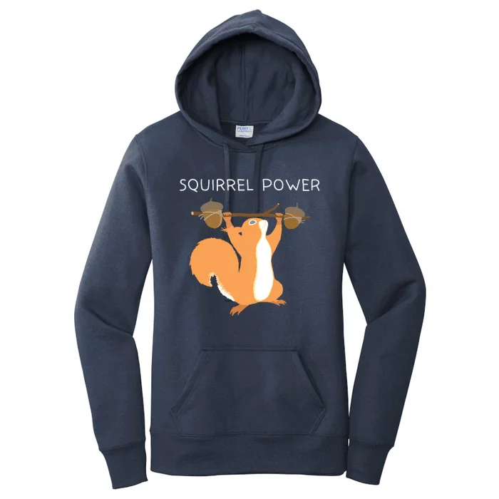 Cute Squirrel Power Women's Pullover Hoodie