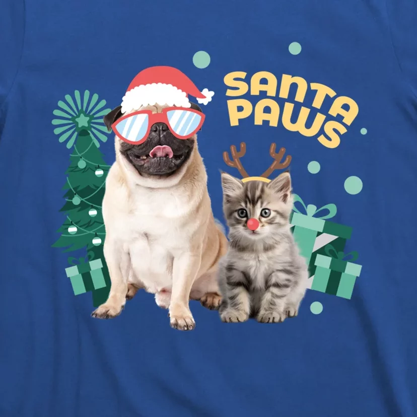 Christmas Santa Paws Gift T-Shirt