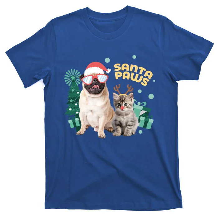 Christmas Santa Paws Gift T-Shirt