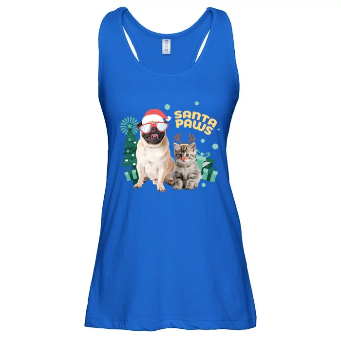 Christmas Santa Paws Gift Ladies Essential Flowy Tank