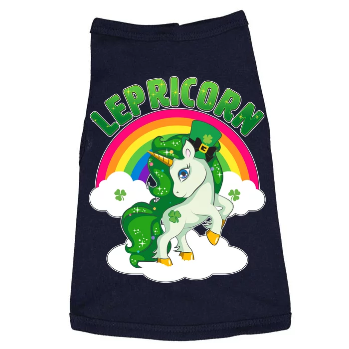 Cute St Patricks Day Rainbow Lepricorn Unicorn Leprechaun Doggie Tank