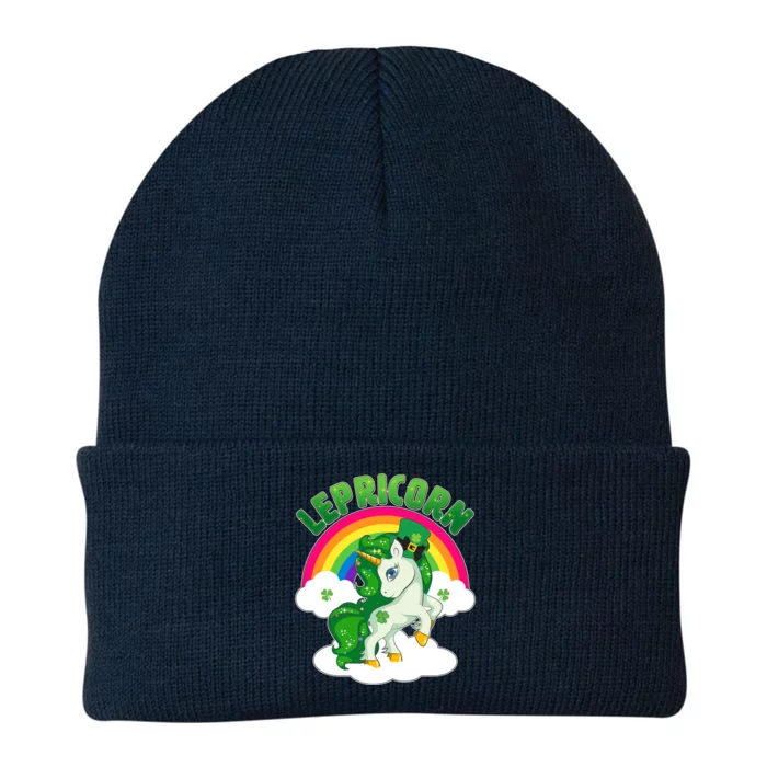 Cute St Patricks Day Rainbow Lepricorn Unicorn Leprechaun Knit Cap Winter Beanie