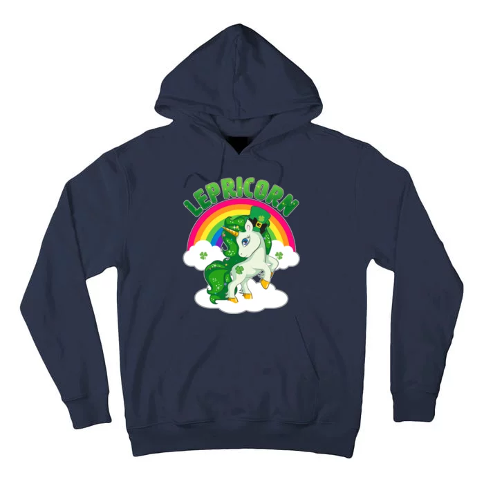 Cute St Patricks Day Rainbow Lepricorn Unicorn Leprechaun Tall Hoodie