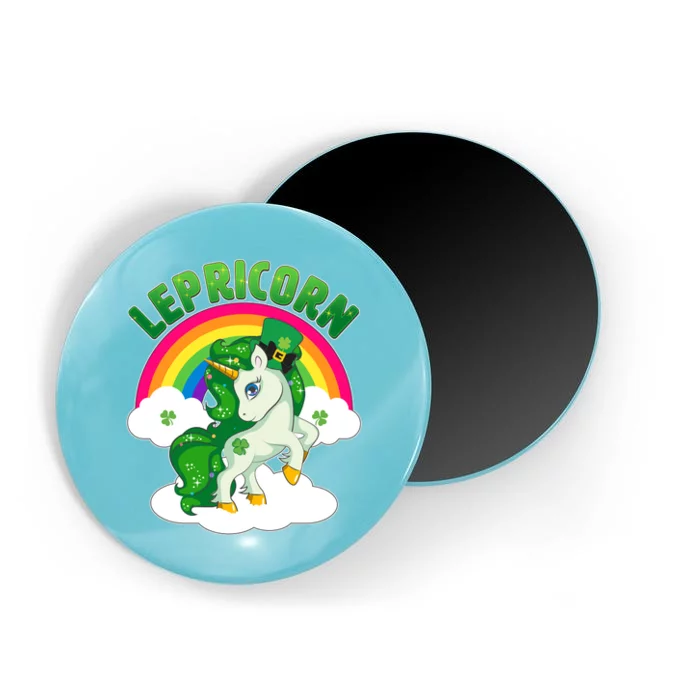 Cute St Patricks Day Rainbow Lepricorn Unicorn Leprechaun Magnet