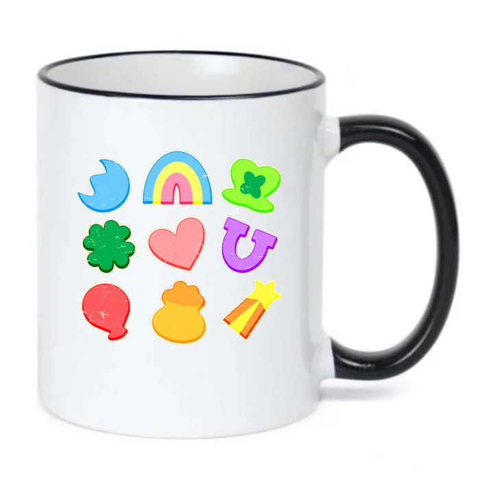 Cute St Patricks Day Marshmallow Shapes Black Color Changing Mug