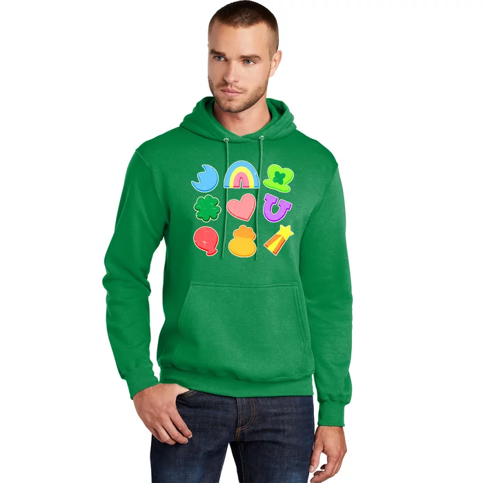 Cute St Patricks Day Marshmallow Shapes Hoodie