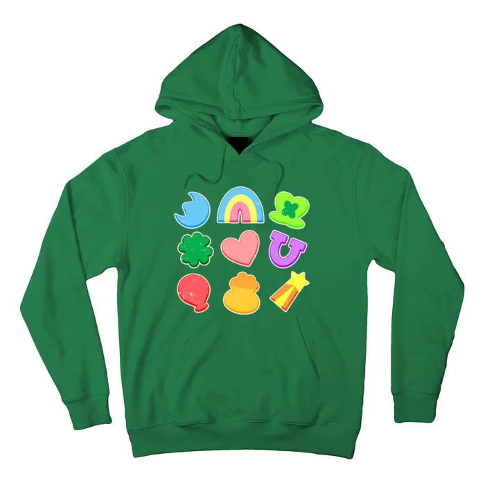 Cute St Patricks Day Marshmallow Shapes Hoodie